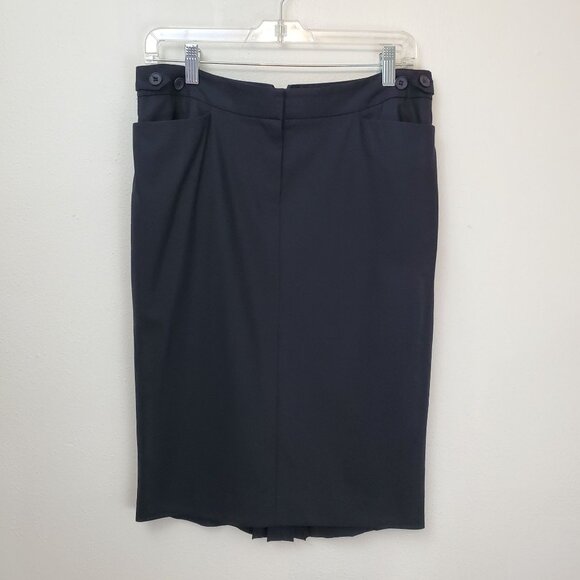 Club Monaco black pleated pencil skirt - Picture 1 of 11